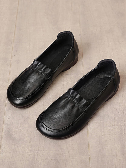 Women Casual Soft Genuine Leather Low Heel Shoes