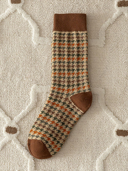 5 Pairs Women Vintage Warm Socks