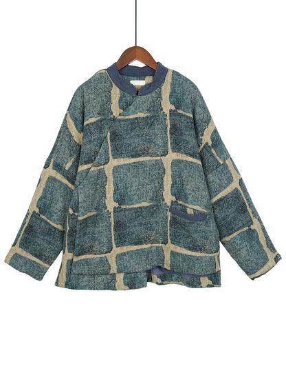 Women Vintage Floral Cotton Winter Padded Coat