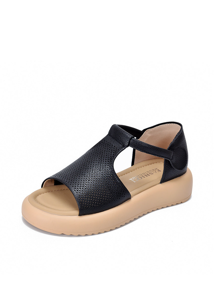 Women Summer Casual Leather Platfrom Sandals