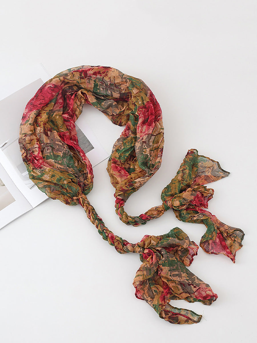 Women Fashion Hand-woven Braids Scarf