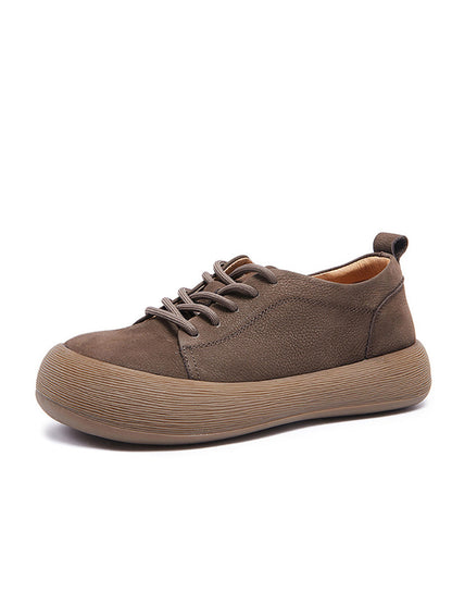 Women Summer Genuine Leather Strap Flat Shoes