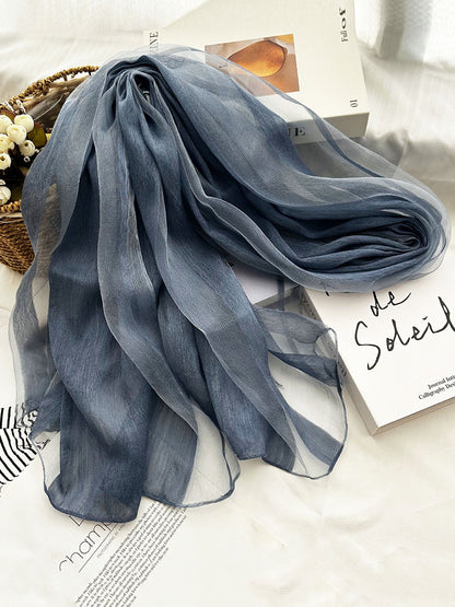 Women Summer Thin Colorblock Shawl Scarf