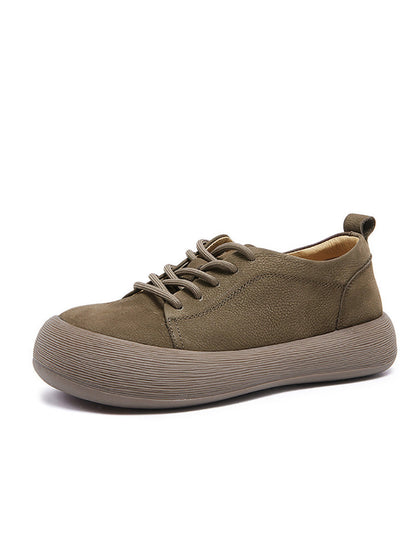Women Summer Genuine Leather Strap Flat Shoes