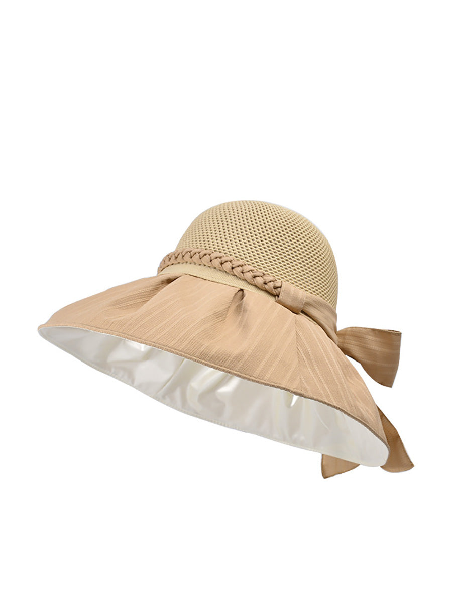 Women Summer Artsy Straw Spliced Sunproof Hat