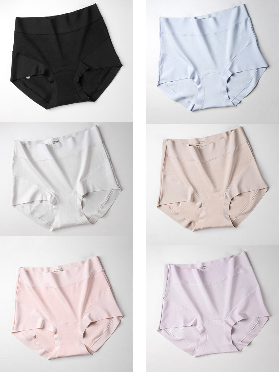 6 Pieces Summer Women High Waist Cotton Underwear
