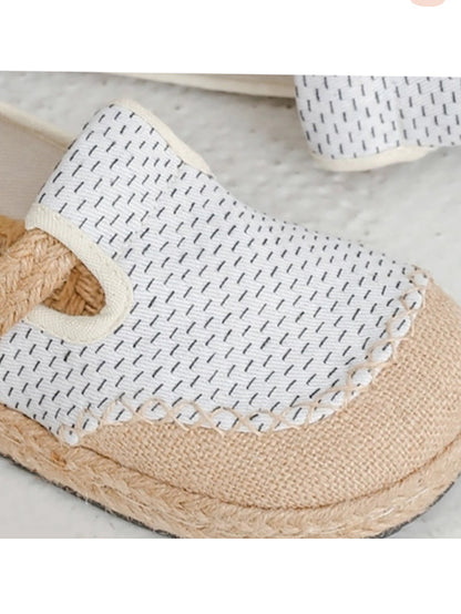 Women Summer Canvas Stitching Flat Shoes