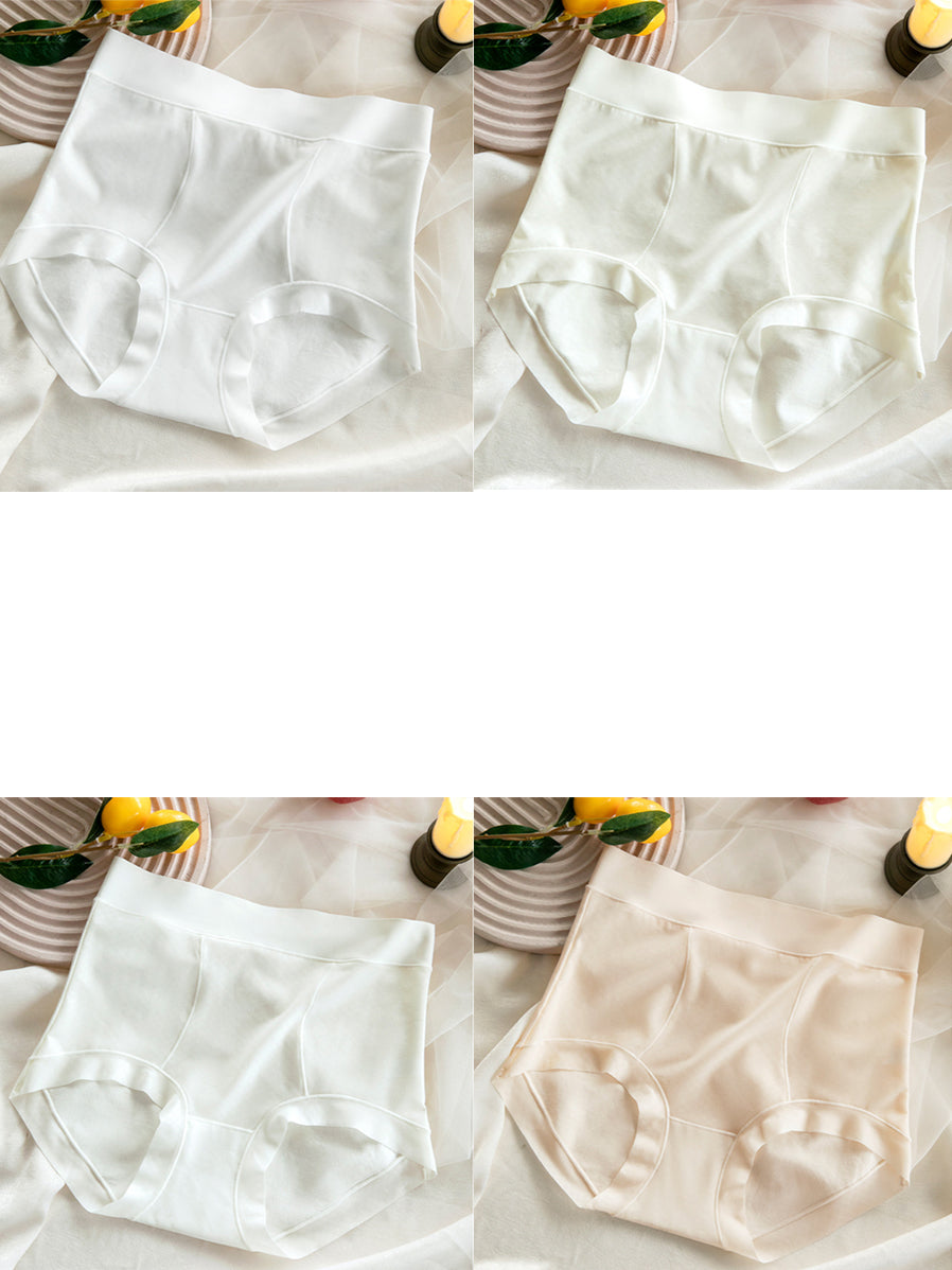 4 Pieces Summer Women Casual High Waist Underwear