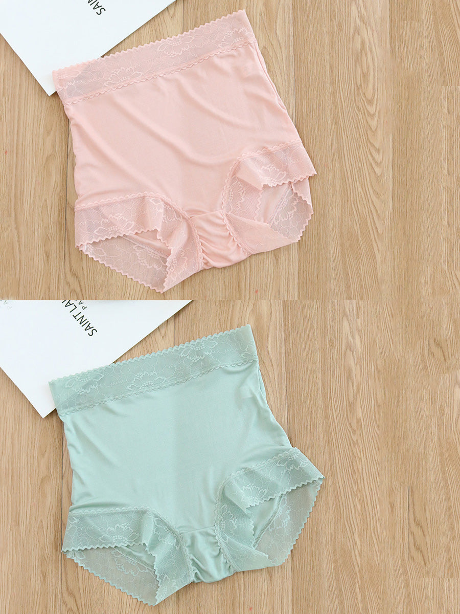 2 Pieces Summer Women Lace High Waist Underwear