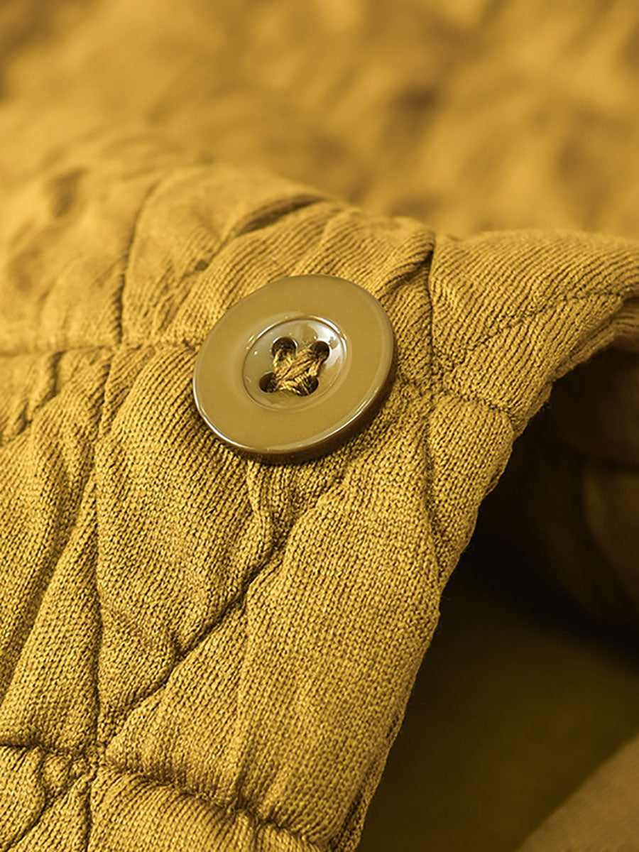 Women Winter Artsy Solid Button Pocket Hooded Vest