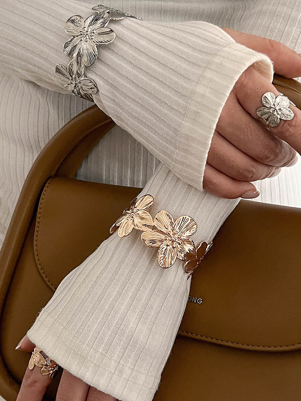 Flower Shape Geometric Bracelet Accessories Rings Accessories