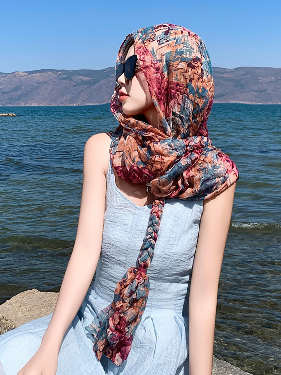 Women Fashion Hand-woven Braids Scarf