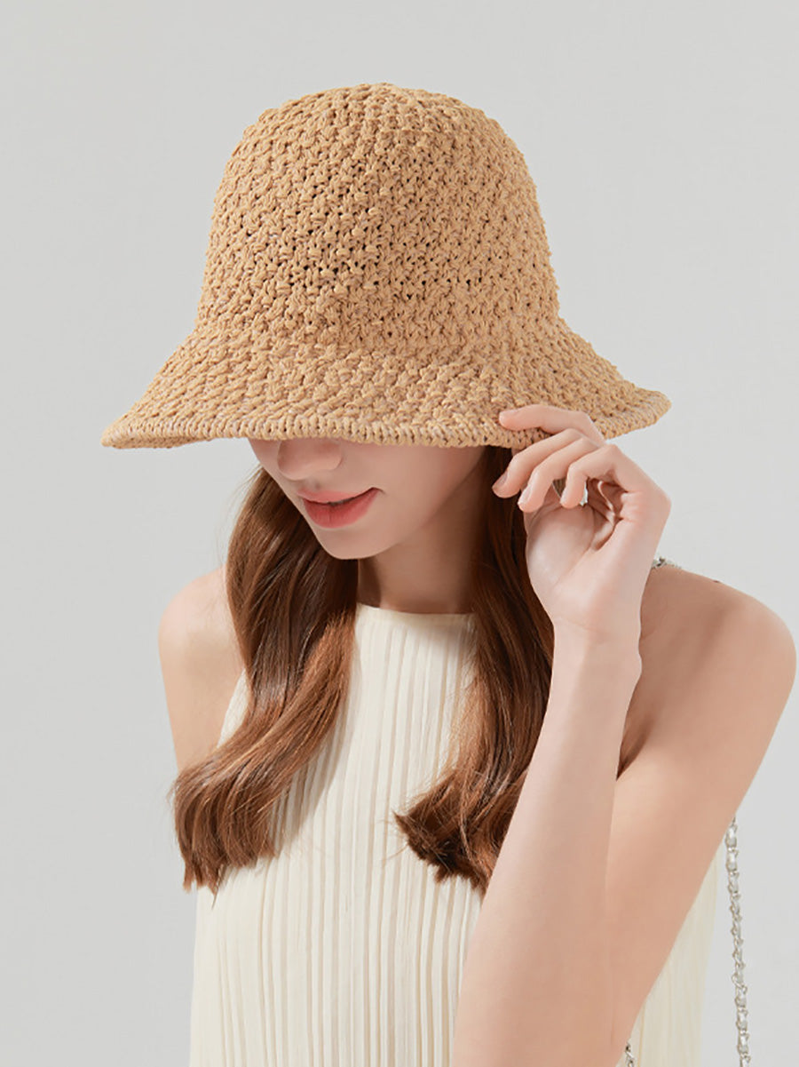 Women Casual Straw Weave Sunproof Hat