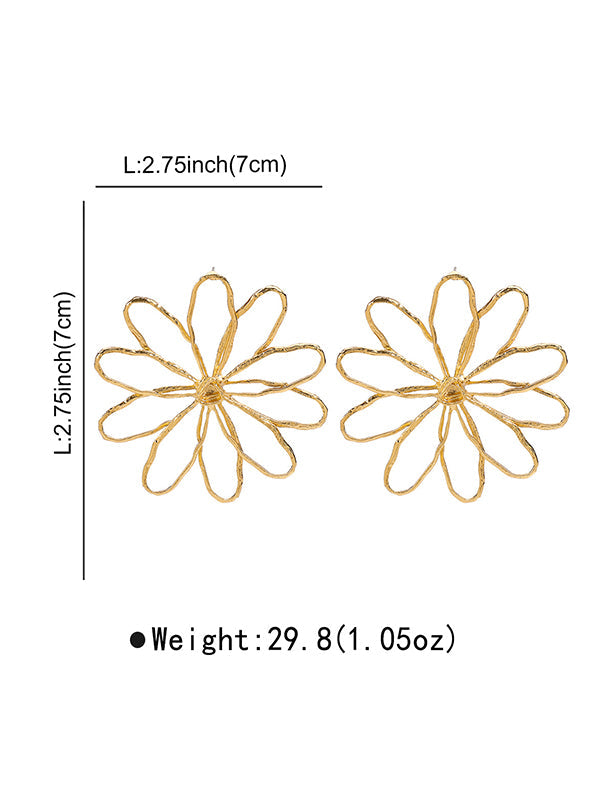 Flower Shape Drop Earrings