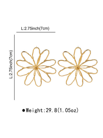 Flower Shape Drop Earrings