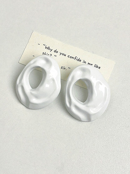 Geometric Solid Color Drop Earrings