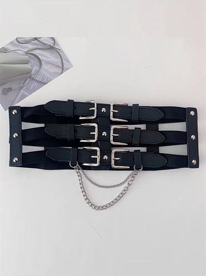 Belt Buckle Chains Split-Joint Waist Belts & Thigh Cuffs