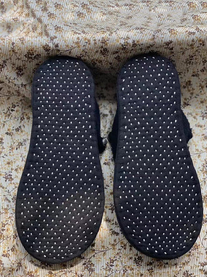 Women Vintage Casual Cloth Embroidery Flat Shoes