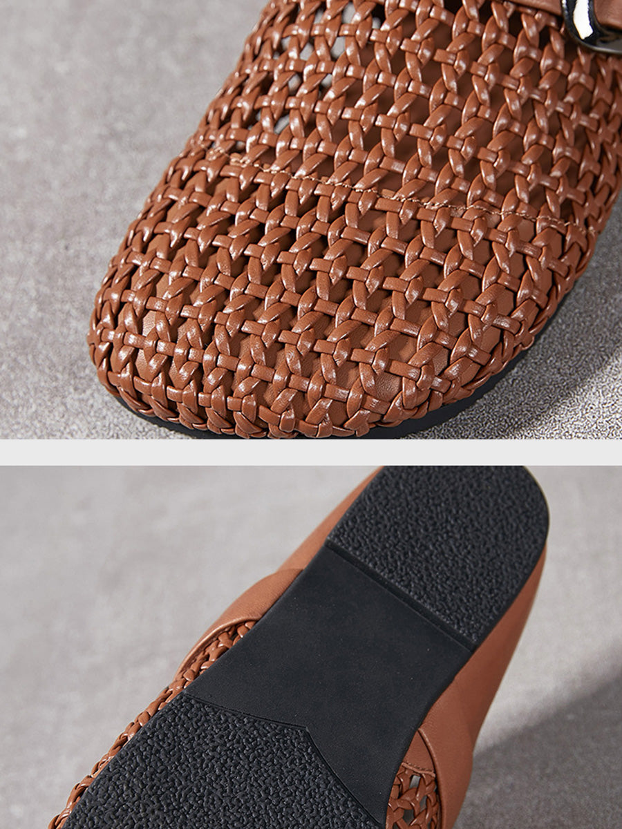 Women Casual Summer Weave Hollow Out Slippers