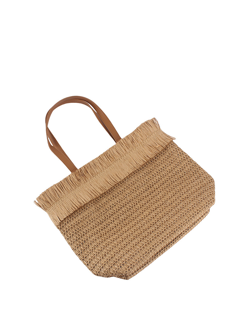 Women Casual Straw Weave Shoulder Bag Beach Bag