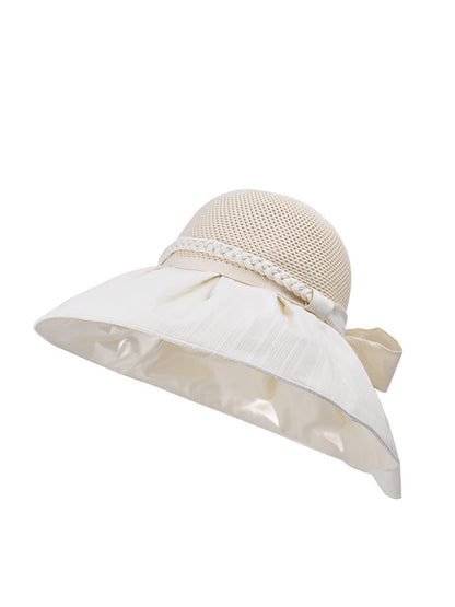Women Summer Artsy Straw Spliced Sunproof Hat