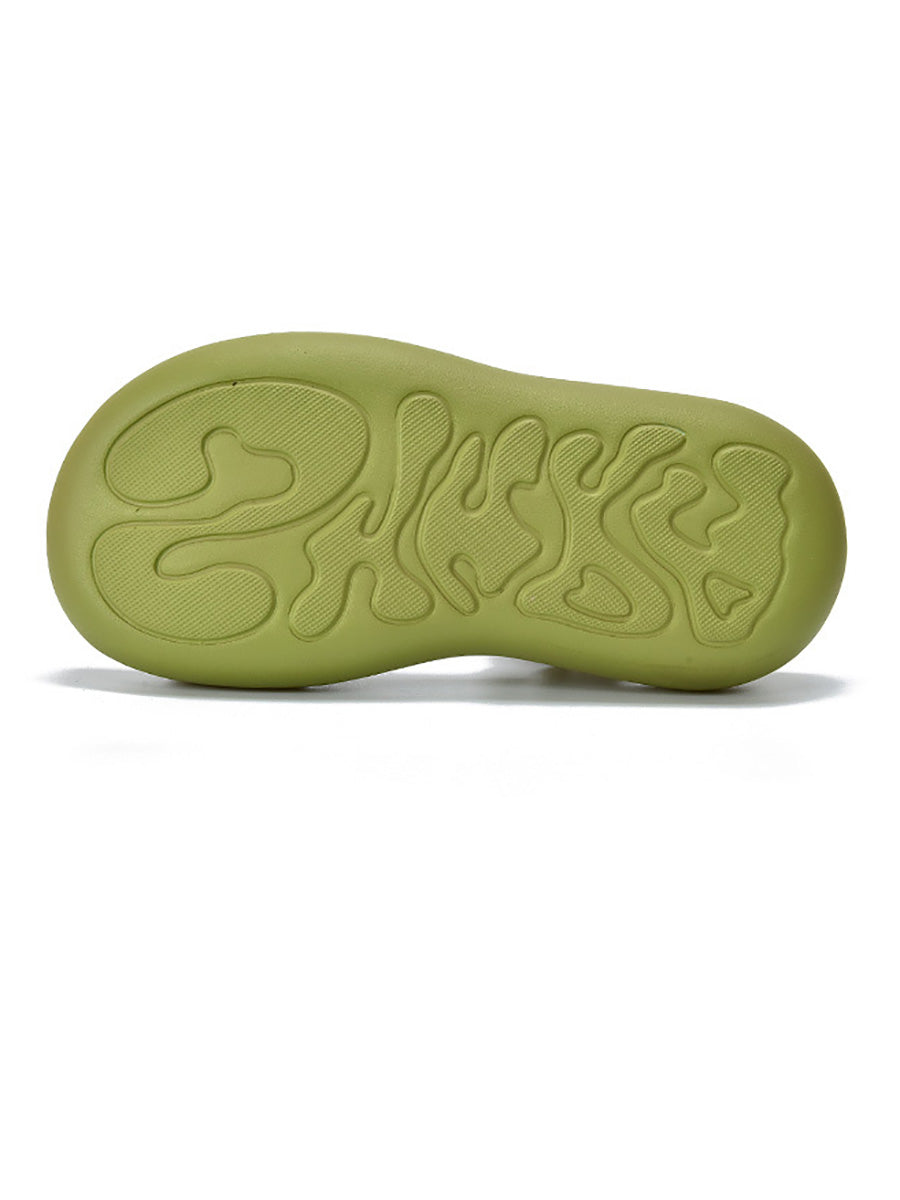 Women Vintage Leather FLower Platform Sandals