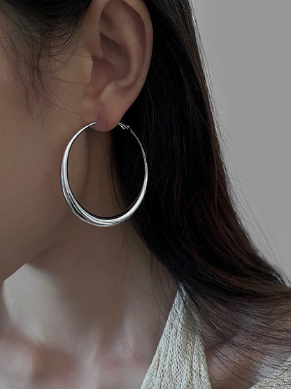 Geometric Solid Color Hood Earrings Accessories