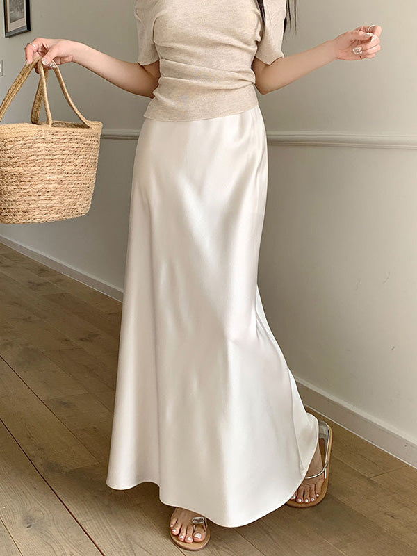 Mermaid Elasticity Solid Color Skirts Bottoms