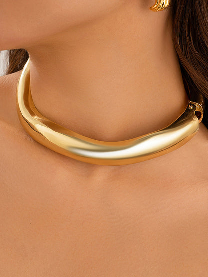 Geometric Shiny Solid Color Dainty Necklace Necklaces Accessories