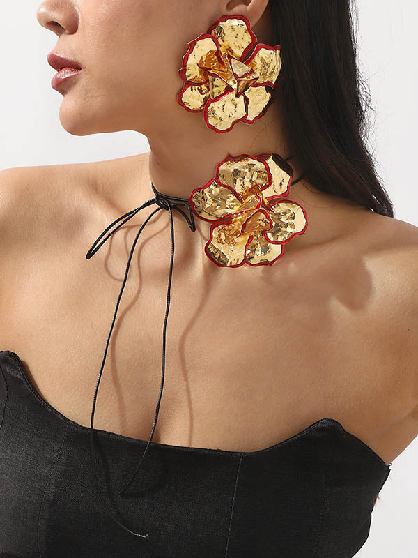 Flower Shape Tied Necklaces Accessories