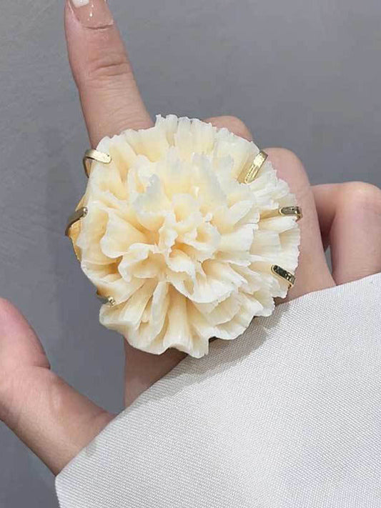 Flower Shape Pleated Rings Accessories