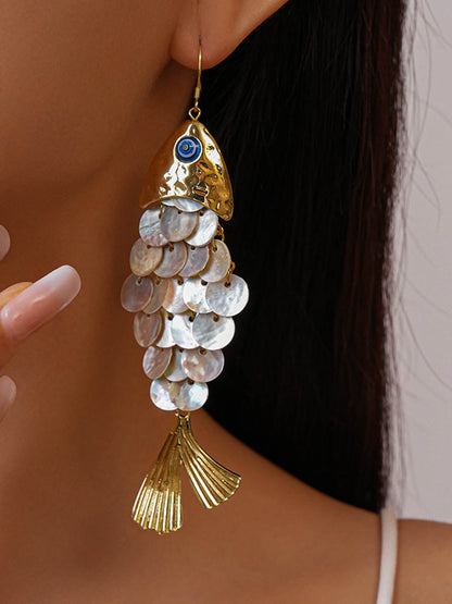 Animal Shape Tasseled Drop Earrings