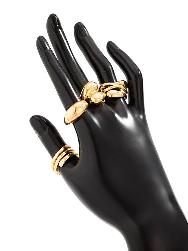 Geometric Solid Color Rings Accessories