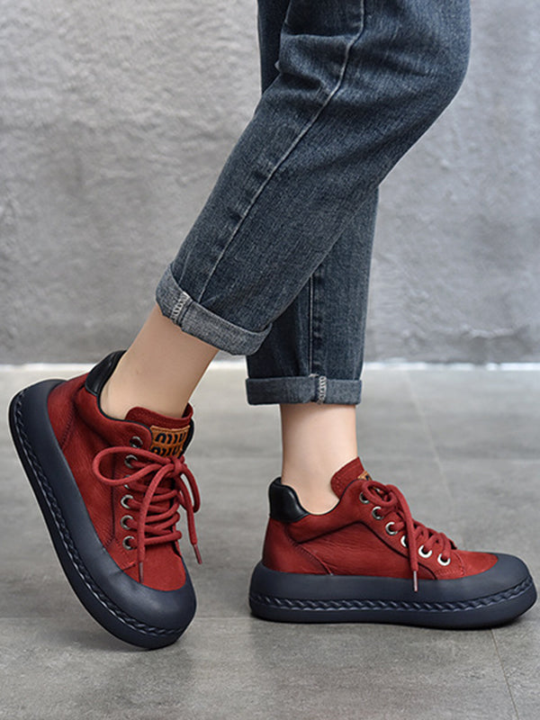 Round-Toe Tied Booties Shoes