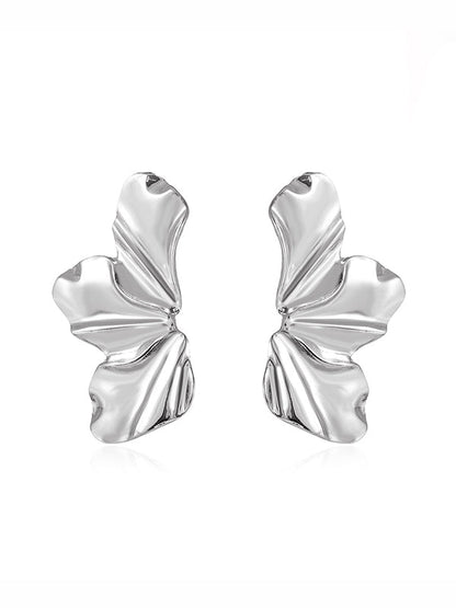 Flower Shape Solid Color Earrings Accessories