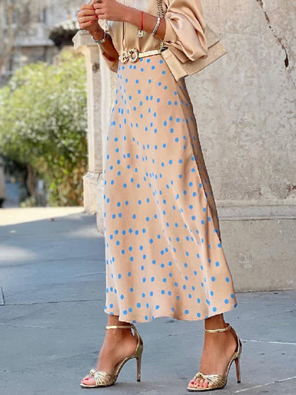 High Waisted Loose Polka-Dot Skirts