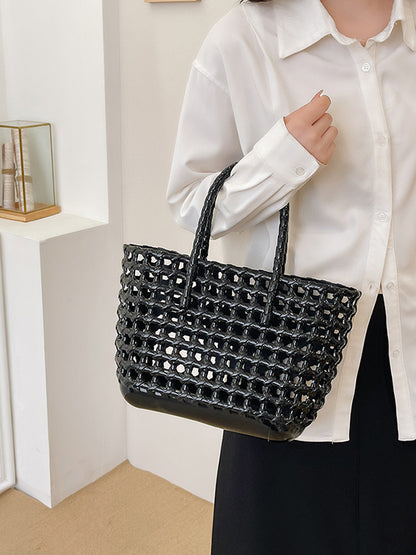 Hollow Solid Color Handbags