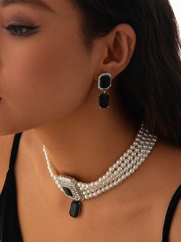 Geometric Drop Earrings Necklaces Accessories