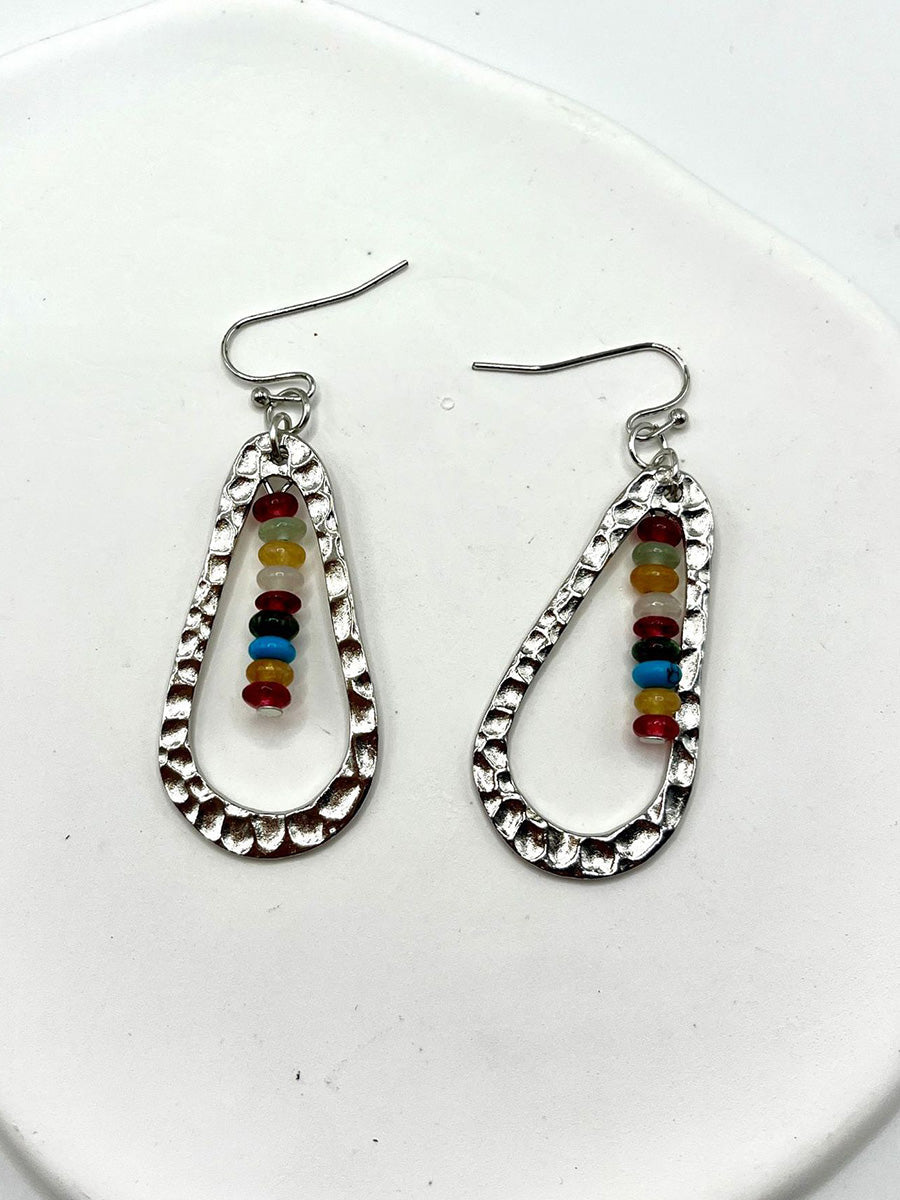 Water Drop Beaded Earrings Accessories