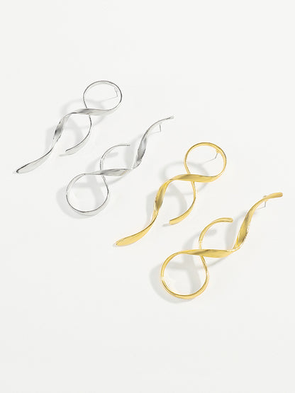 Geometric Solid Color Drop Earrings