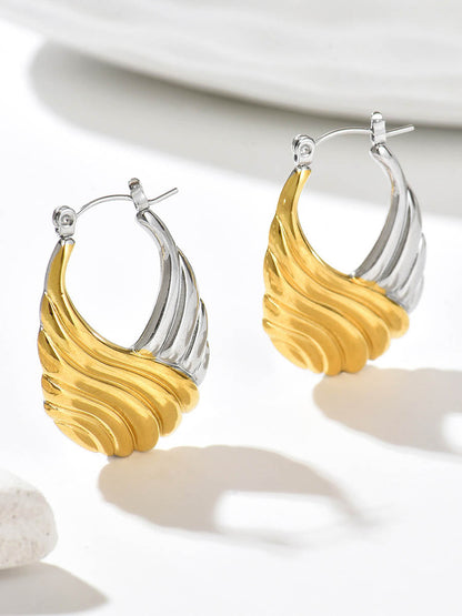 Geometric Textured Earrings Accessories