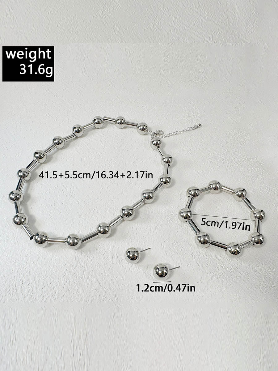 Geometric Solid Color Bracelet Accessories Earrings Accessories Necklaces Accessories