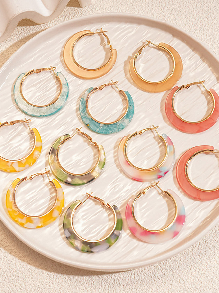 Hoop Tie Dye Earrings Accessories
