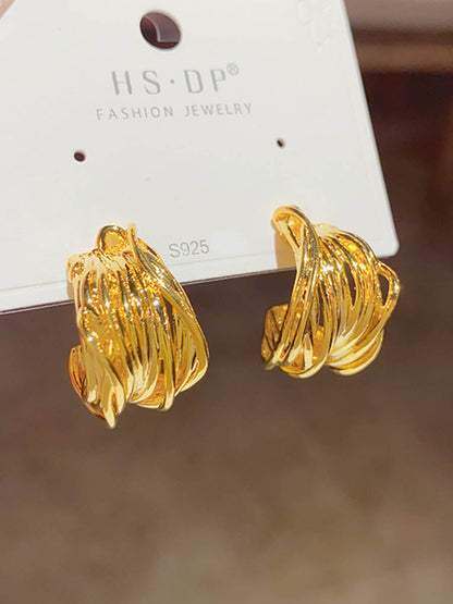 Geometric Solid Color Earrings Accessories