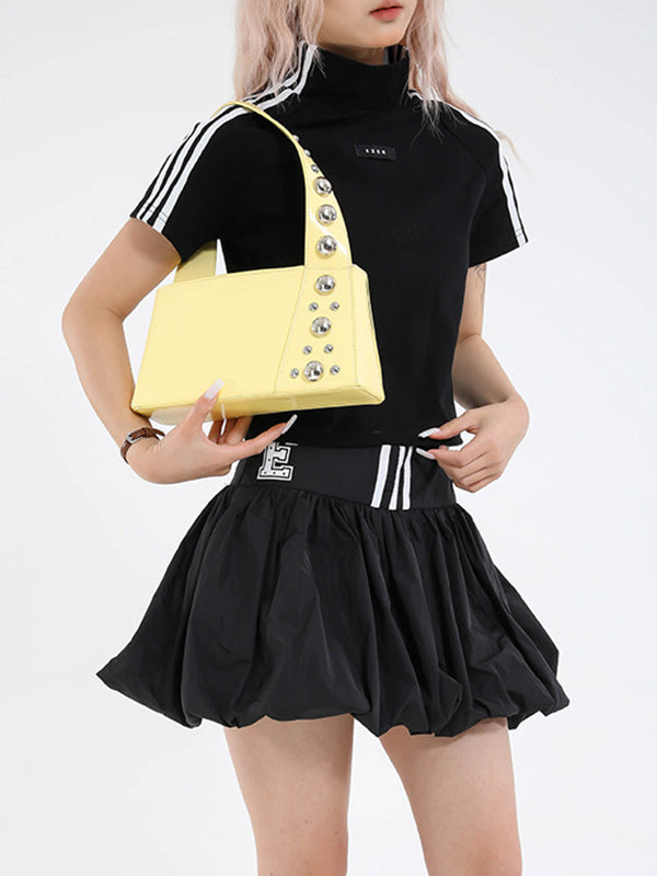 Asymmetric Rivet Split-Joint Mini Bags