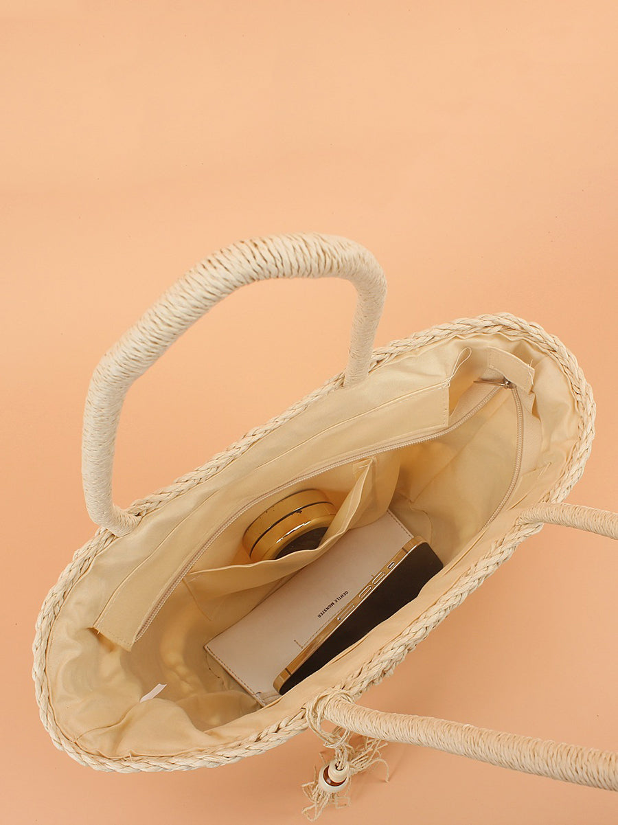 Fashion Straw Weave Shoulder Bag Commuter Bag