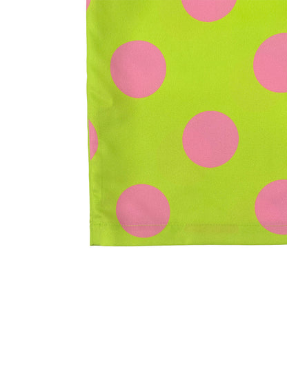 Loose Wide Leg Buttoned Pockets Polka-Dot Pants Trousers