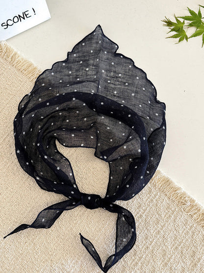 Women Summer Stripe Plaid Soft Triangle Scarf
