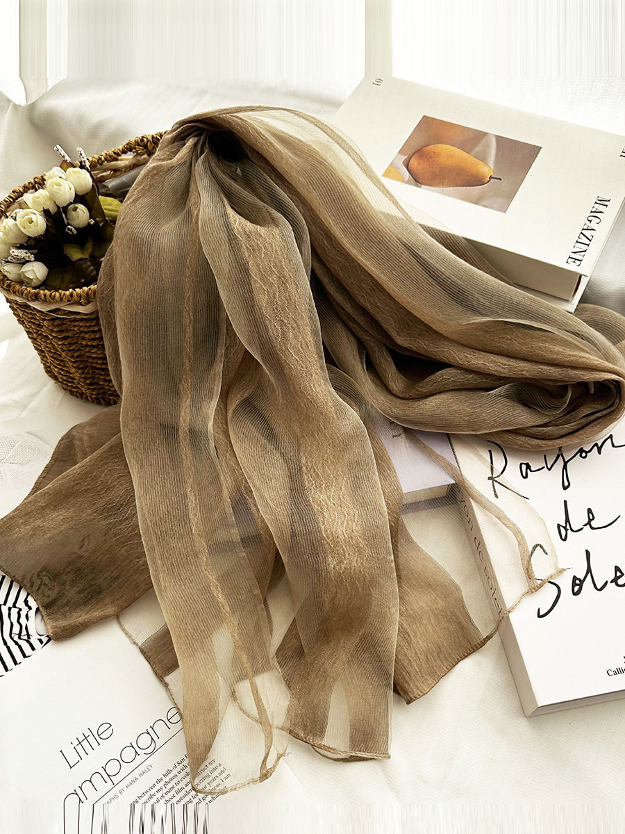 Women Summer Thin Colorblock Shawl Scarf