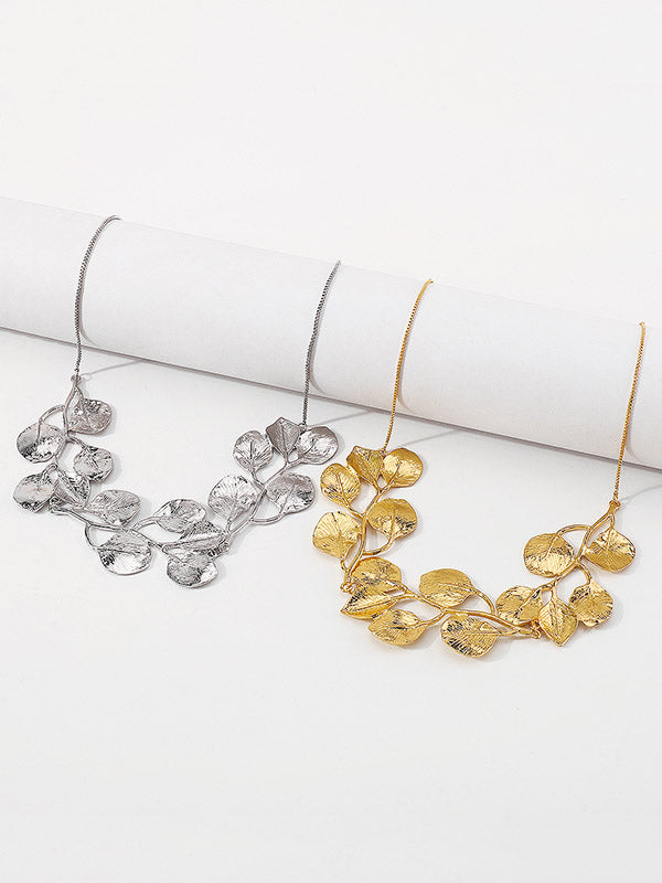 Leaves Shape Solid Color Necklaces Accessories